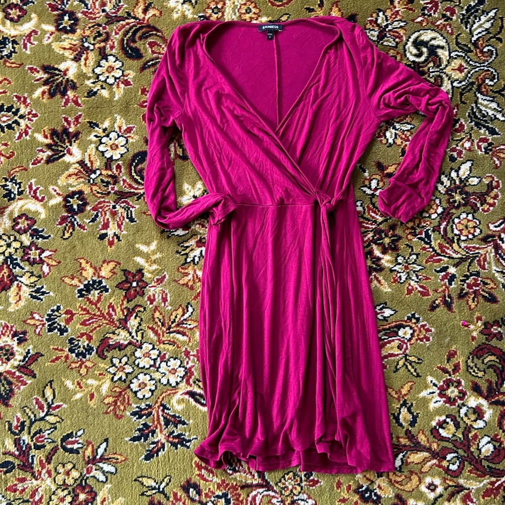 Express wrap mini dress